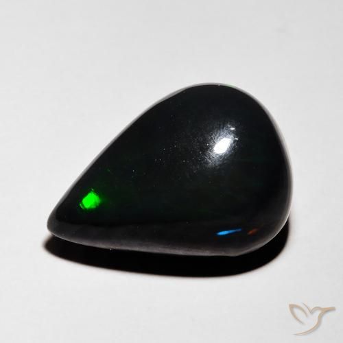 4.80ct Natural Multicolorido Opala negra, Formato de pêra, Translúcido