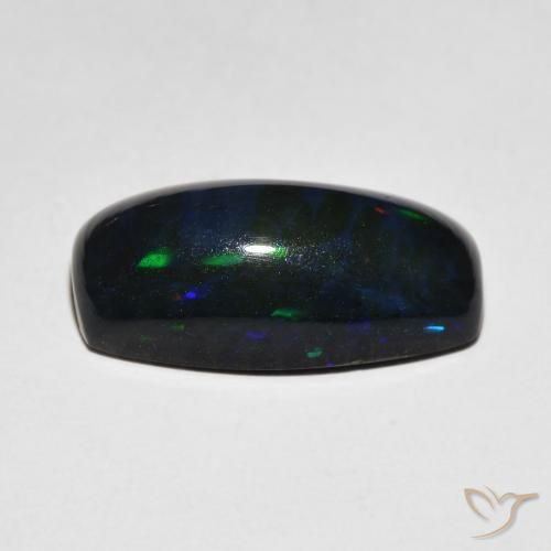 Opala negra Multicolorido Natural 4.60ct, Almofada, Opaco
