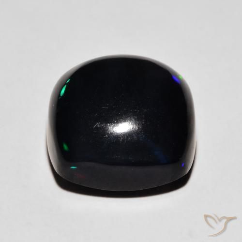 Opala negra Multicolorido Natural 5.36ct, Almofada, Opaco