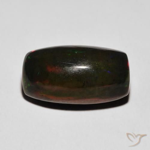 3.38ct Natural Multicolorido Opala negra, Almofada, Opaco