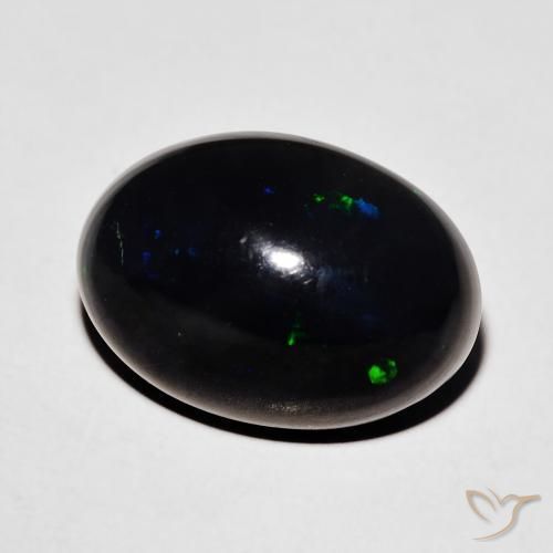 Opala negra Multicolorido Natural 5.51ct, oval, Opaco