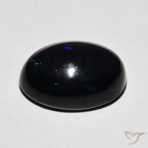 Opala negra Multicolorido Natural 5.51ct, oval, Opaco