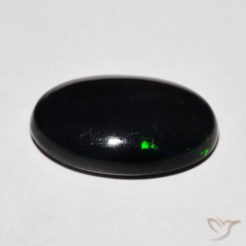 Opala negra Multicolorido Natural 4.61ct, oval, Opaco