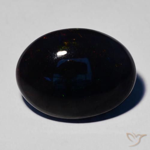 4.59ct Natural Multicolorido Opala negra, oval, Opaco