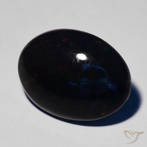 Opala negra Multicolorido Natural 4.59ct, oval, Opaco