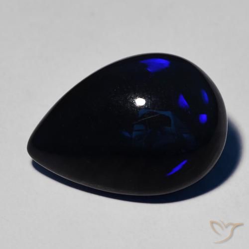 7.09ct Natural Multicolorido Opala negra, Formato de pêra, Opaco