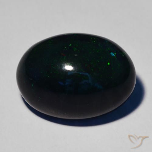 7.32ct Natural Multicolorido Opala negra, oval, Opaco