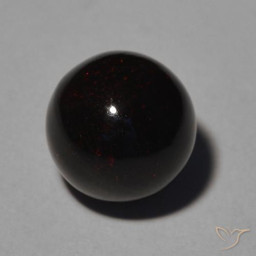 Opala negra Multicolorido Natural 2.50ct, Esfera / Bola, Opaco
