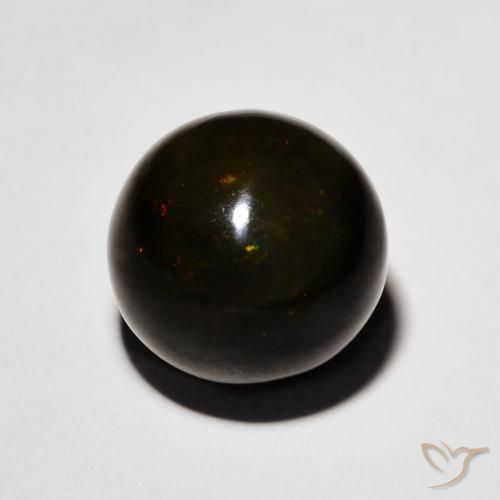 Opala negra Multicolorido Natural 4.45ct, Esfera / Bola, Opaco