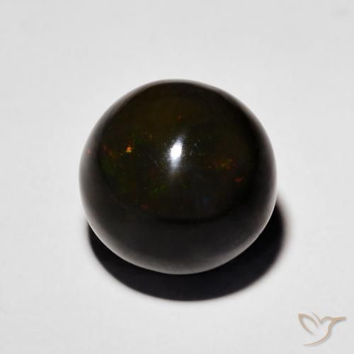Opala negra Multicolorido Natural 4.45ct, Esfera / Bola, Opaco