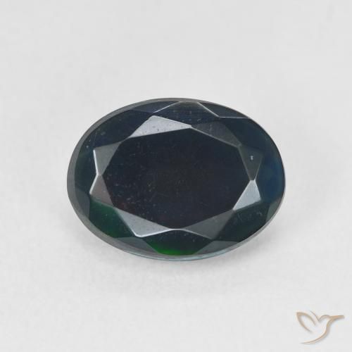 1.68ct Natural Multicolorido Opala negra, oval, Translúcido