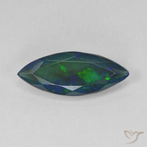 2,17 ct Marquise Cut Black Opal, 17,4 x 7 mm da Etiópia, Photo A
