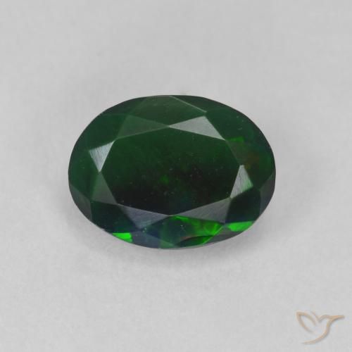1.29ct Natural Multicolorido Opala negra, oval, Translúcido