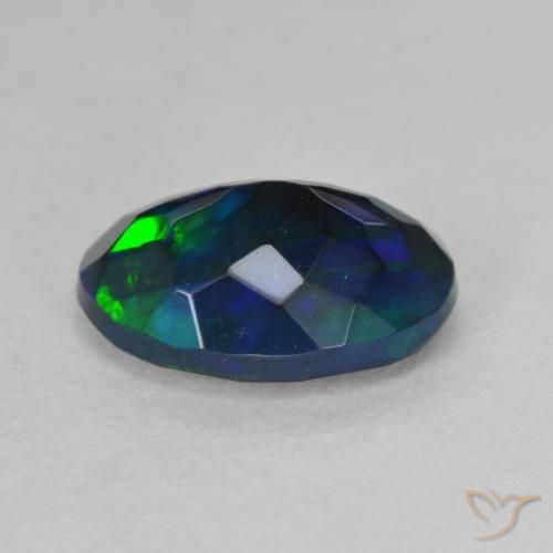Opala negra Multicolorido Natural 1.80ct, oval, Translúcido