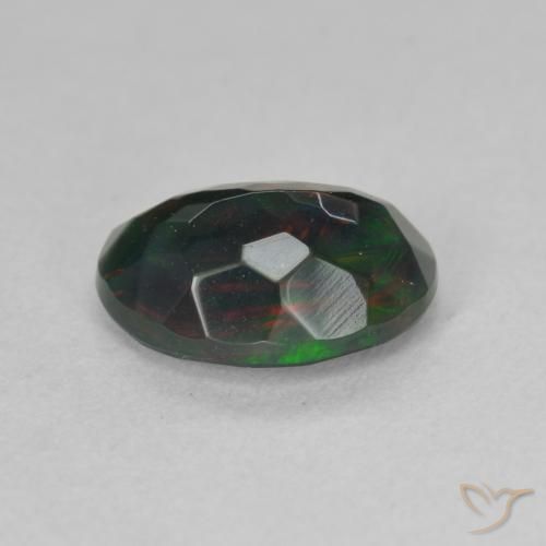 Opala negra Multicolorido Natural 1.19ct, oval, Translúcido