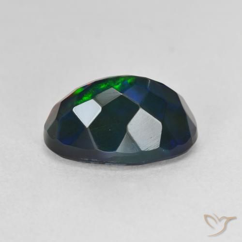 Opala negra Multicolorido Natural 2.75ct, oval, Translúcido