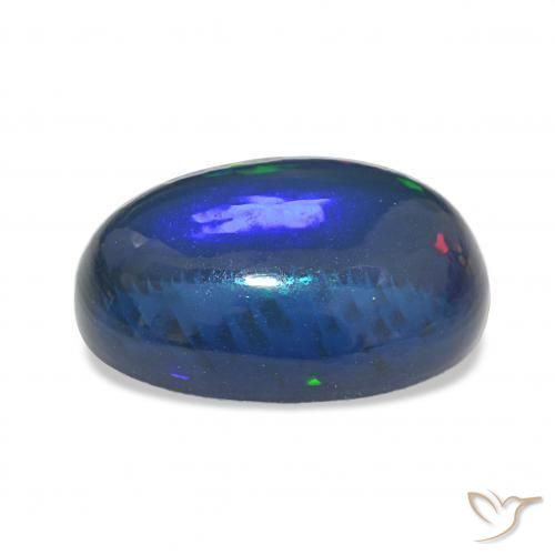 Opala negra Multicolorido Natural 11.03ct, oval, Opaco