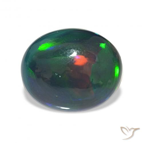 8.10ct Multicolorido Opala negra, oval, Opaco
