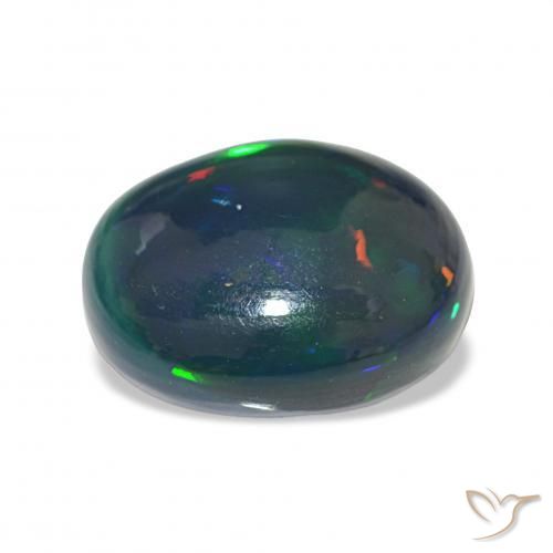 Opala negra Multicolorido Natural 8.10ct, oval, Opaco