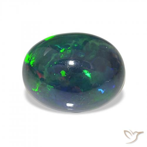 4.03ct Multicolorido Opala negra, oval, Opaco