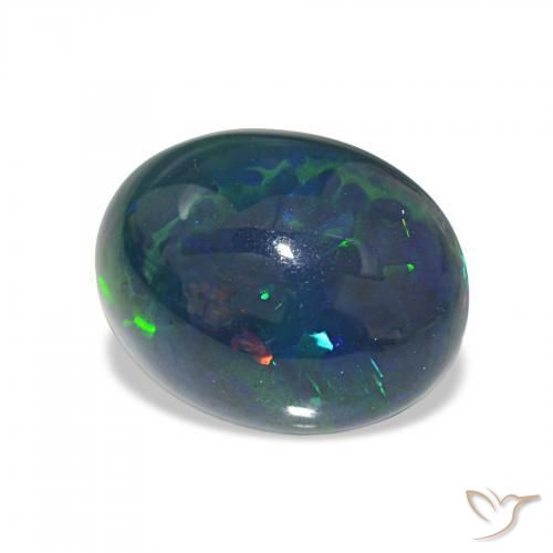 Opala negra Multicolorido Natural 4.03ct, oval, Opaco