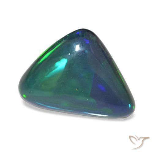 Opala negra Multicolorido Natural 6.92ct, Trilhão, Opaco