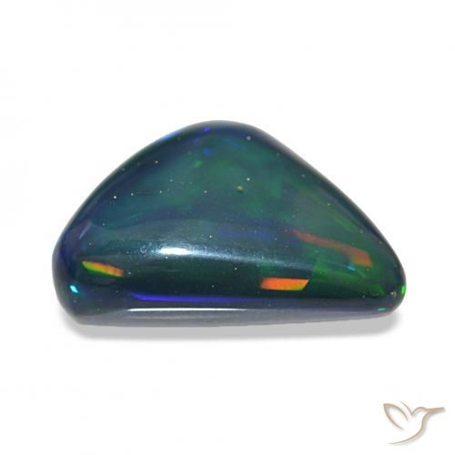 Opala negra Multicolorido Natural 6.92ct, Trilhão, Opaco