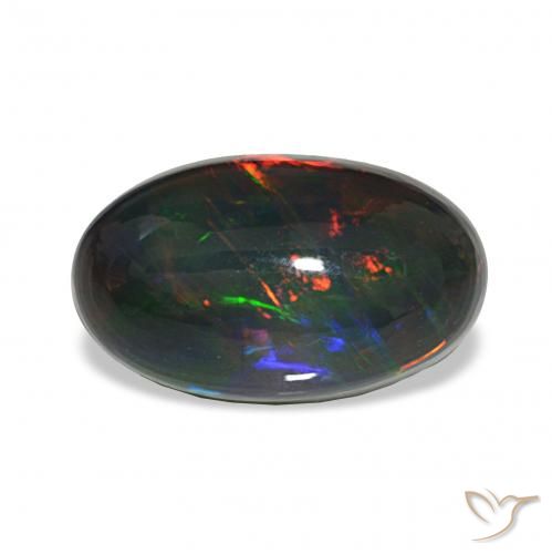4.80ct Multicolorido Opala negra, oval, Opaco