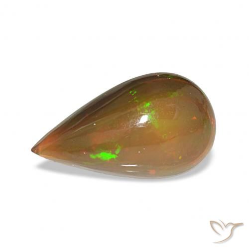 4.12ct Multicolorido Opala negra, Formato de pêra, Opaco