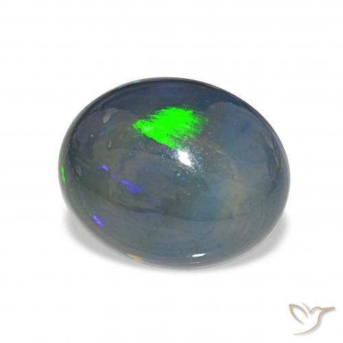 Opala negra Multicolorido Natural 4.13ct, oval, Opaco