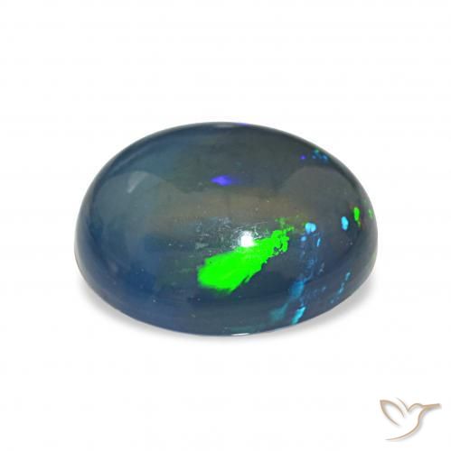 Opala negra Multicolorido Natural 4.13ct, oval, Opaco