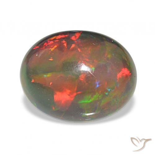 2.90ct Multicolorido Opala negra, oval, Opaco