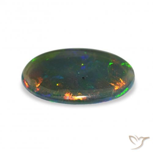 Opala negra Multicolorido Natural 1.61ct, oval, Opaco
