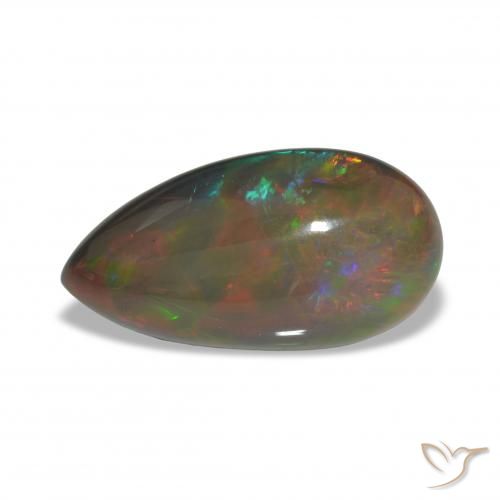 10.10ct Multicolorido Opala negra, Formato de pêra, Opaco