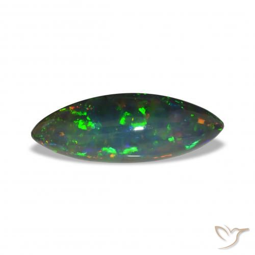 5.24ct Multicolorido Opala negra, Marquesa, Opaco