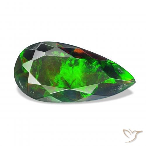 Opala negra Multicolorido Natural 2.04ct, Formato de pêra, Opaco