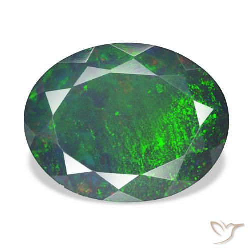 5.15ct Multicolorido Opala negra, oval, Opaco