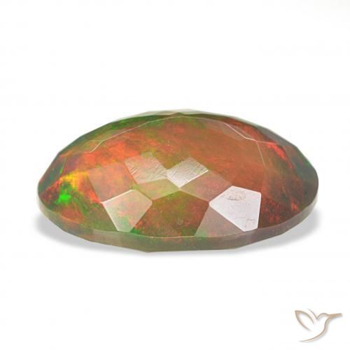 Opala negra Multicolorido Natural 4.04ct, oval, Opaco