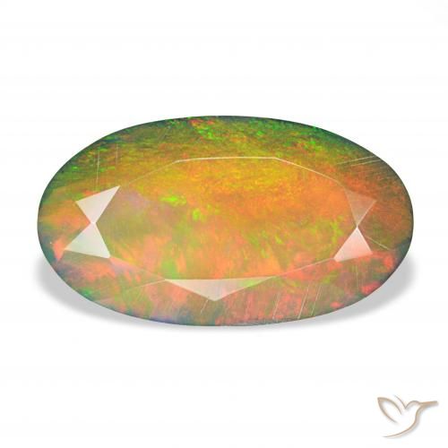 2.66ct Multicolorido Opala negra, oval, Opaco