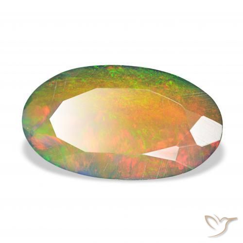 Opala negra Multicolorido Natural 2.66ct, oval, Opaco