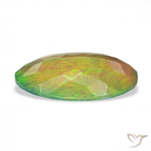 Opala negra Multicolorido Natural 2.66ct, oval, Opaco