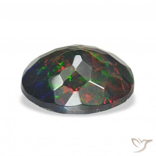 Opala negra Multicolorido Natural 2.11ct, oval, Opaco
