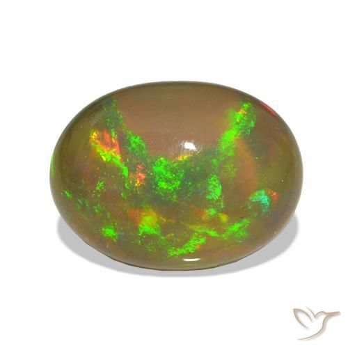Opala negra Multicolorido Natural 2.54ct, oval, Transparente