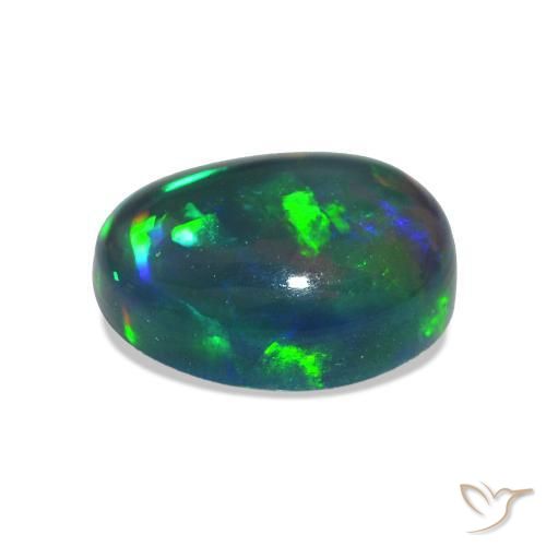 Opala negra Multicolorido Natural 1.23ct, oval, Transparente