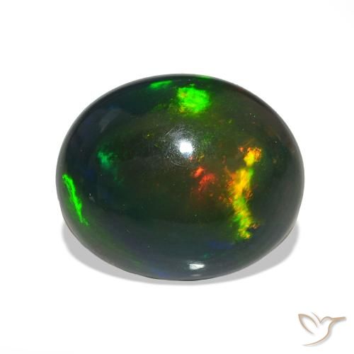 Opala negra Multicolorido Natural 2.29ct, oval, Opaco