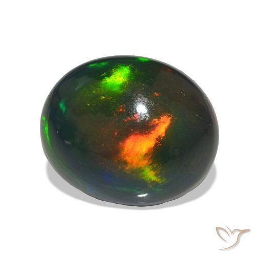 Opala negra Multicolorido Natural 2.29ct, oval, Opaco