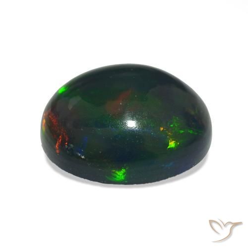 Opala negra Multicolorido Natural 2.29ct, oval, Opaco