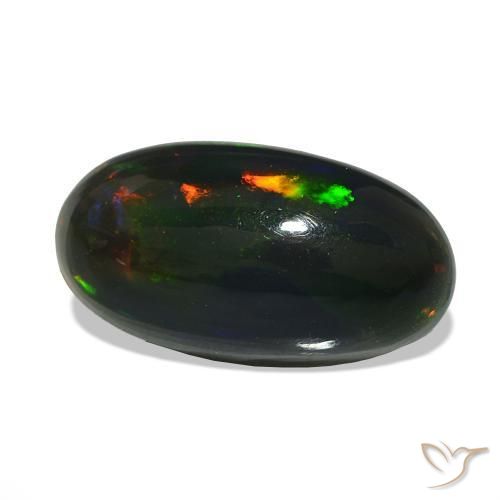 Opala negra Multicolorido Natural 2.19ct, oval, Opaco