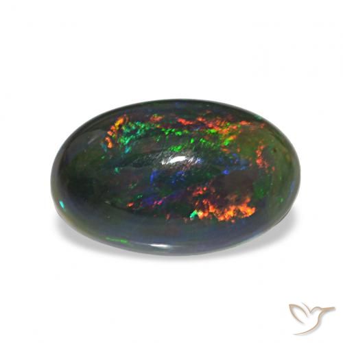 2.13ct Natural Multicolorido Opala negra, oval, Opaco, Photo A