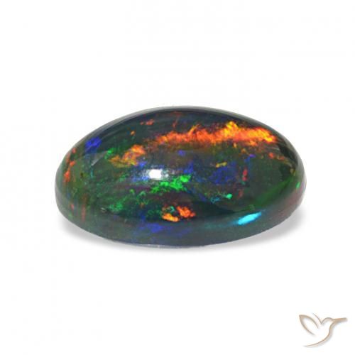 Opala negra Multicolorido Natural 2.13ct, oval, Opaco